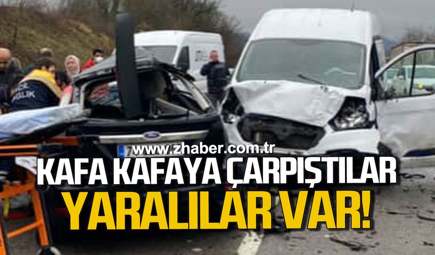 Çaycuma yolunda kaza. Yaralılar var