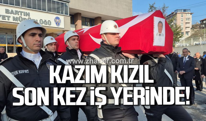 Emekliliğine 4 gün kala kazada ölen Kazım Kızıl, son kez iş yerine getirildi