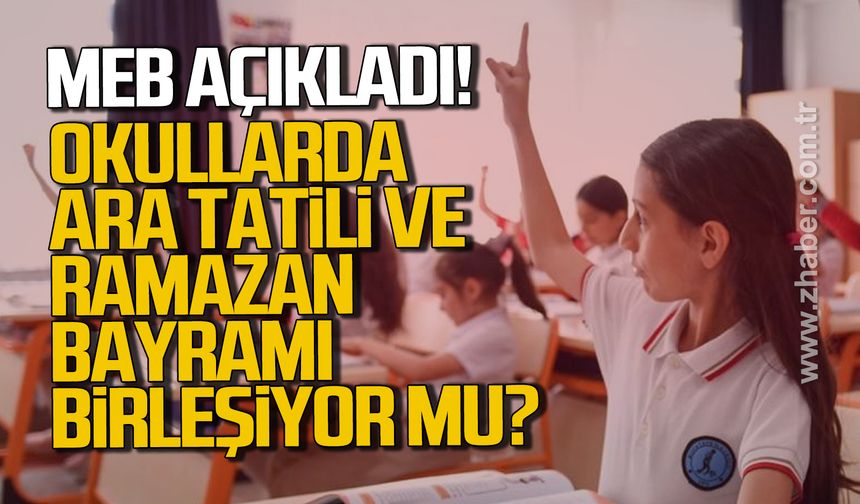 Okullarda tatil takvimi bayramla çakıştı