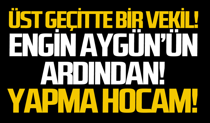 Üst geçitte bir vekil!