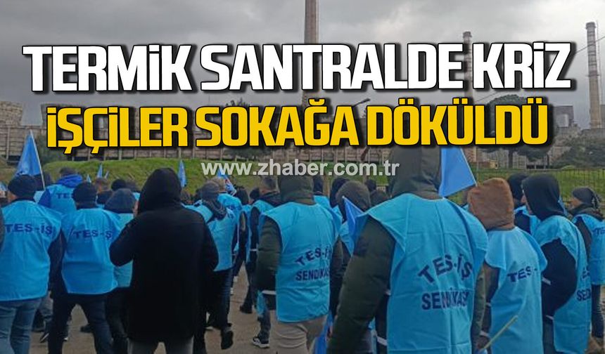 Soma Termik Santrali'nde kriz. İşçiler ücretsiz izin kararını protesto etti.