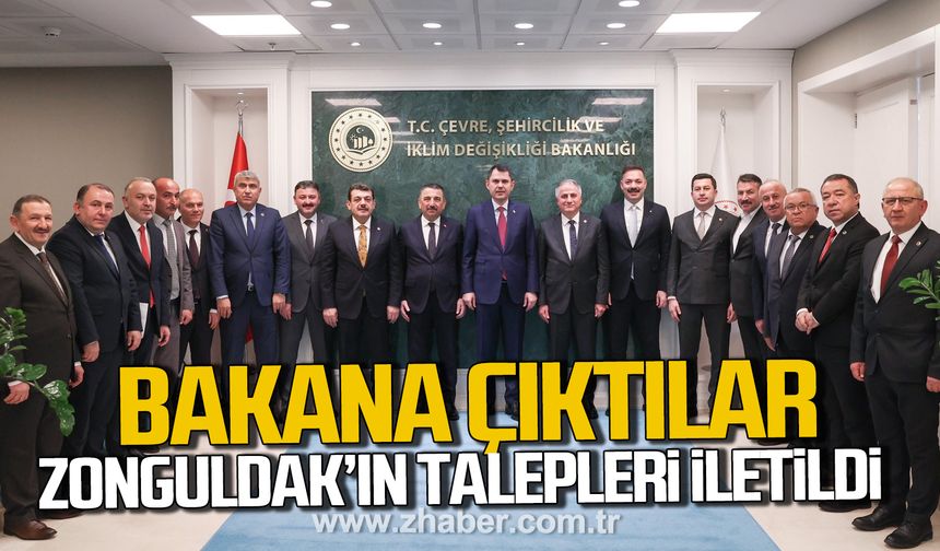 Zonguldak Heyeti Bakan Murat Kurum’u ziyaret etti. Zonguldak'ın talepleri iletildi.