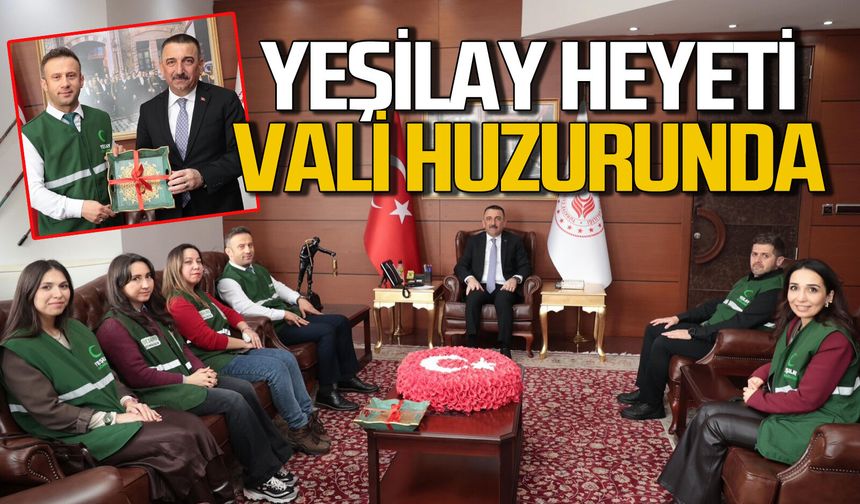 Yeşilay heyeti Vali Osman Hacıbektaşoğlu’na çıktı