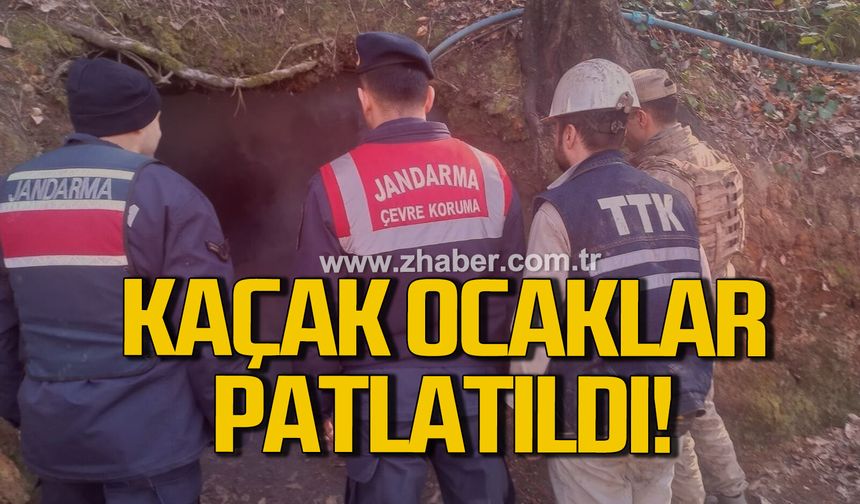 Zonguldak'ta 8 kaçak ocak patlatıldı
