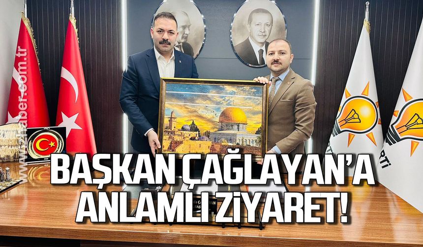 Başkan Çağlayan'a "Mescid-i Aksa" tablolu ziyaret