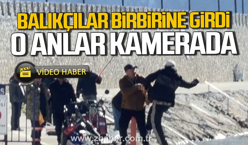 Bartın'da balıkçıların kavgası kamerada