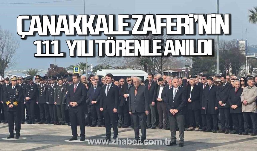 Kdz. Ereğli'de Çanakkale Deniz Zaferi’nin 111’inci yıl dönümü törenle anıldı.