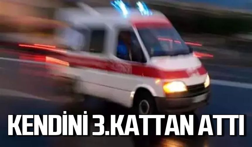 Zonguldak'ta mahalle sakinleri şaşkın: Kendini 3.kattan attı