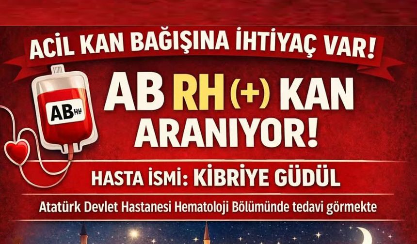 Kibriye Güdül için acil kan aranıyor