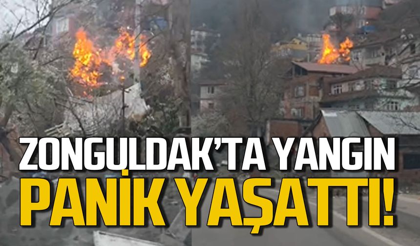 Zonguldak’ta yangın: Korku dolu anlar yaşandı