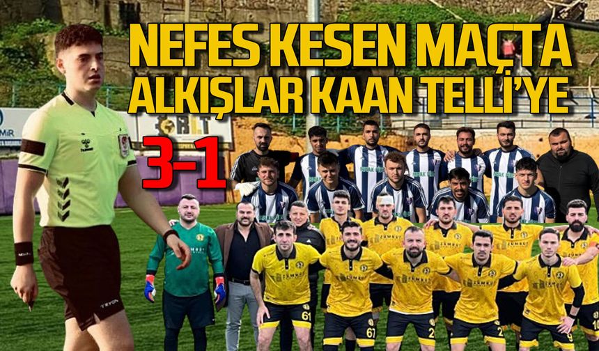 Sücüllü Yalıboyuspor-Kayıkçılar Gençlerbirliği maçı nefes kesti: Alkışlar Kaan Telli’ye…