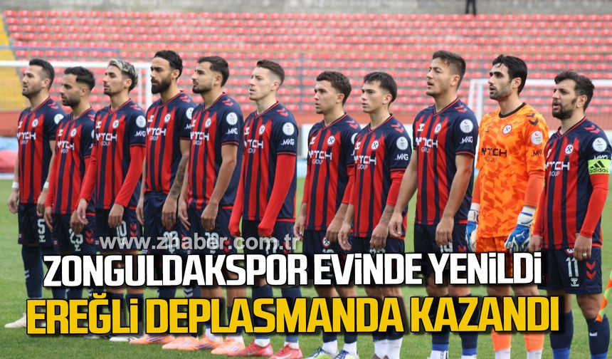 Zonguldakspor evinde yenildi, Ereğli deplasmanda kazandı.