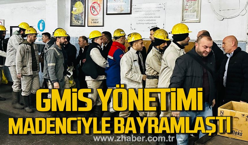 GMİS yönetimi madenciyle bayramlaştı.