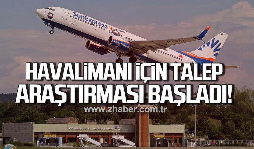 Zonguldak Havalimanı için talep araştırması başladı
