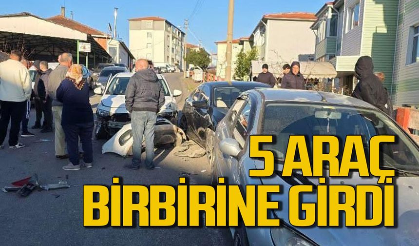 İftar öncesi feci kaza: 5 araç birbirine girdi!
