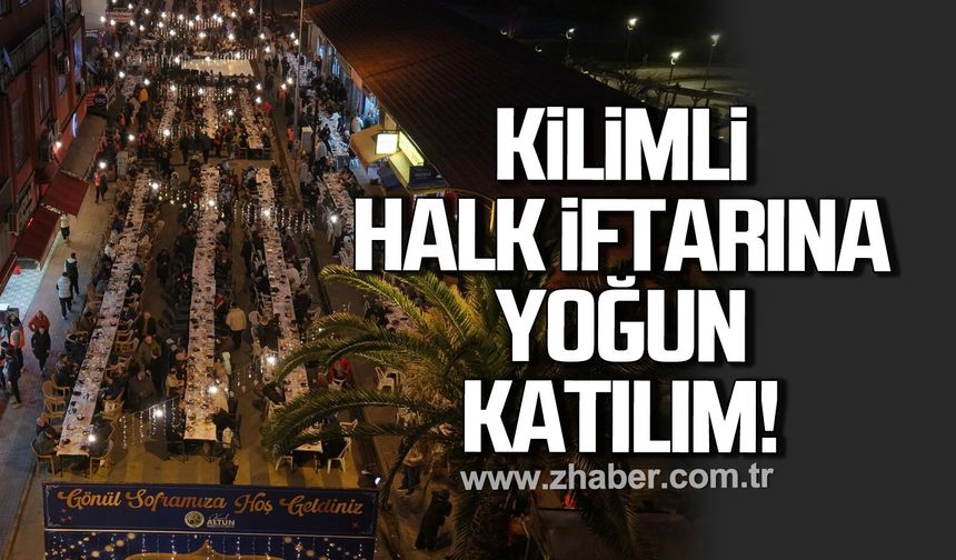 Kilimli 3. geleneksel halk iftarına yoğun katılım