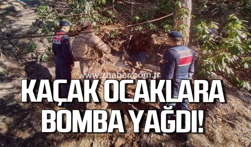 Zonguldak'ta kaçak ocaklara bomba yağdı