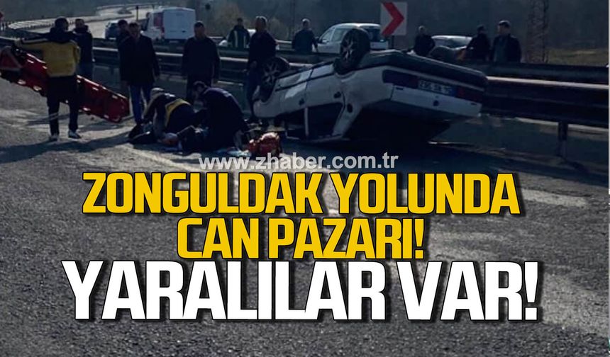 Zonguldak yolunda can pazarı. Yaralılar var