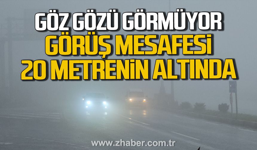 Zonguldak’ta 3 gündür sis etkili oluyor. Görüş mesafesi 20 metrenin altına düştü.