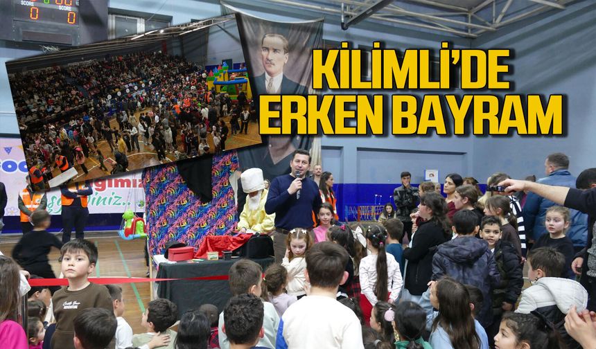 Kilimli’de çocuk şenliği renkli görüntülere sahne oldu