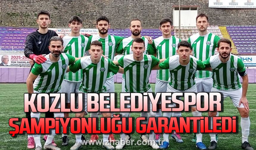 Kozlu Belediyespor şampiyonluğu garantileyerek Bölgesel Amatör Lige yükseldi.