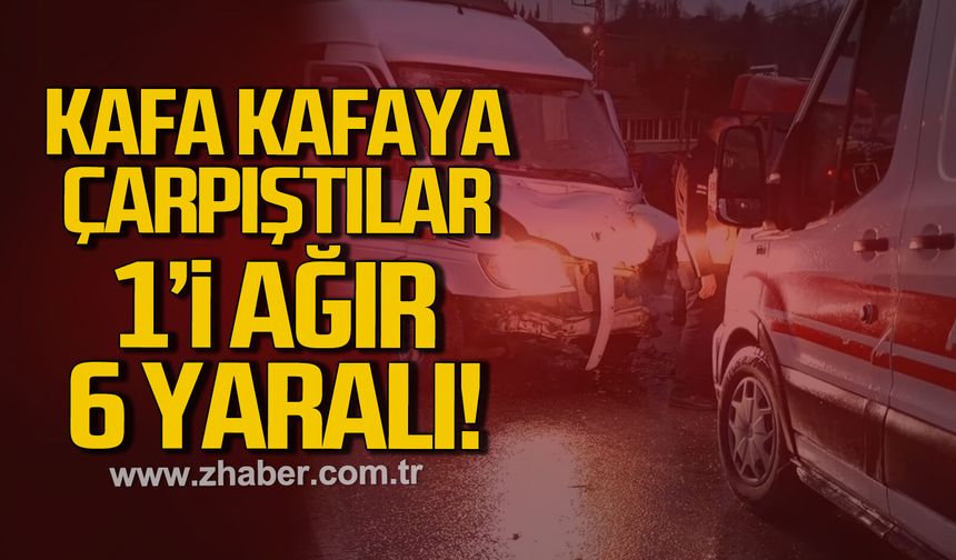 Kdz. Ereğli'de kaza. Kafa kafaya çarpıştılar