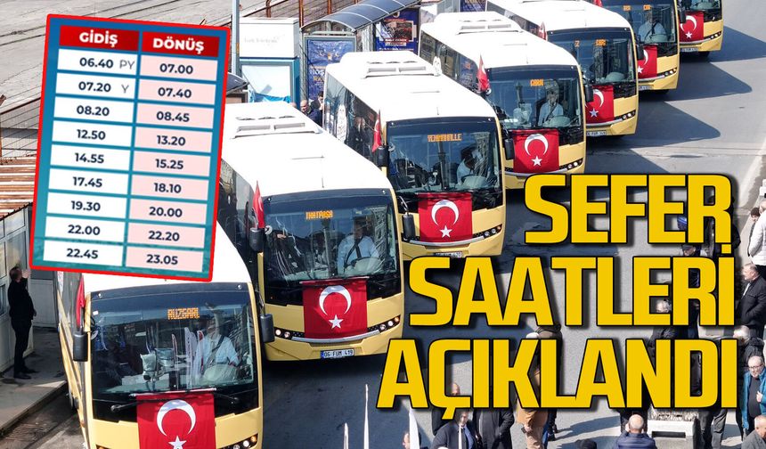 Zonguldak Belediyesi yeni sefer saatlerini açıkladı