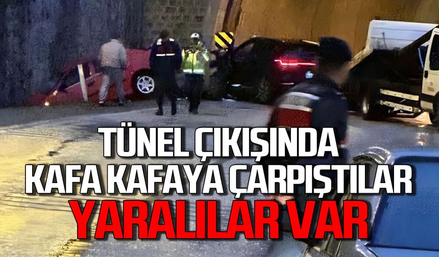 Yenice tünellerinde kafa kafaya çarpıştılar: Yaralılar var