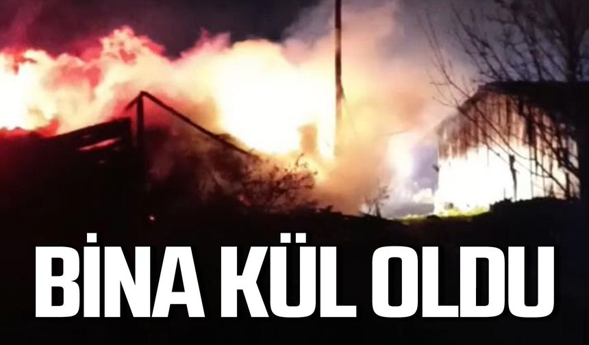Yangın büyük panik yaşattı: Bina kül oldu
