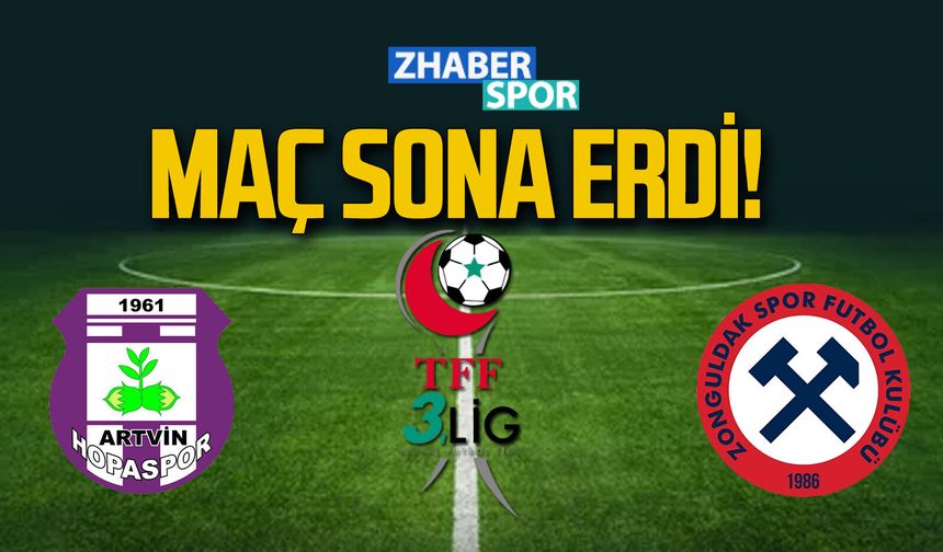 Artvin Hopaspor- Zonguldakspor maçı sona erdi