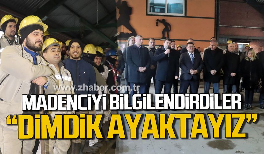 GMİS yönetim kurulu Kozlu'da madenciyi bilgilendirdi. "Dimdik ayaktayız"