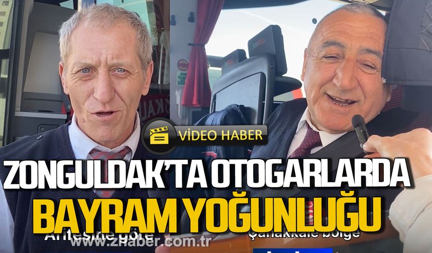 Zonguldak’ta otogarlarda bayram yoğunluğu.