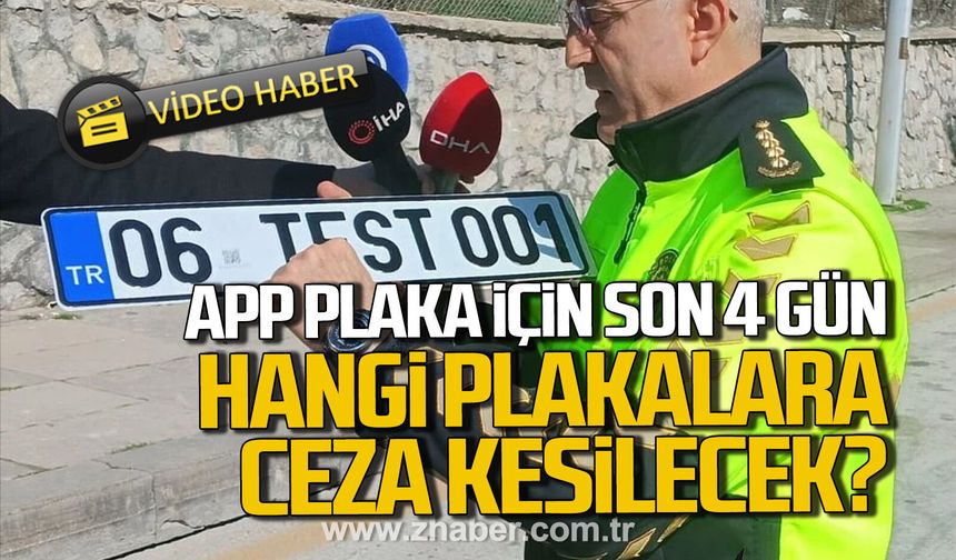 APP Plaka içi̇n son 4 Gün. Hangi̇ plakalara ceza kesi̇lecek?