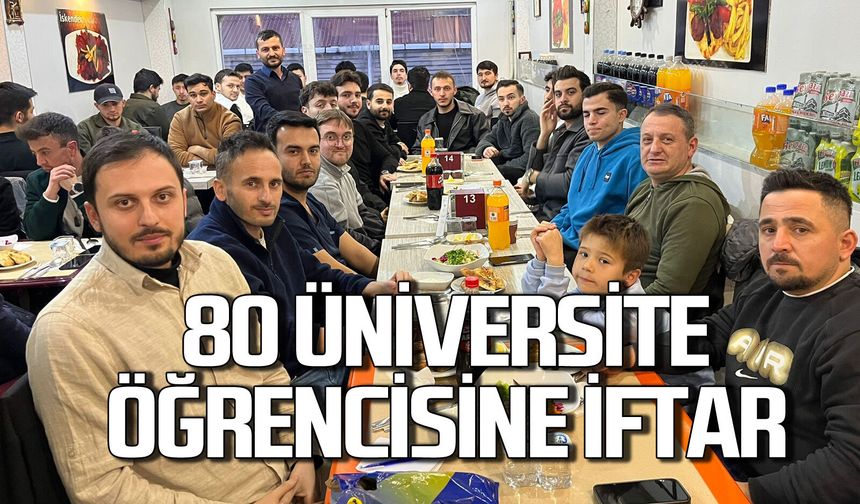 Zonguldak Hayır Kervanı Derneği 80 üniversite öğrencisine iftar açtırdı