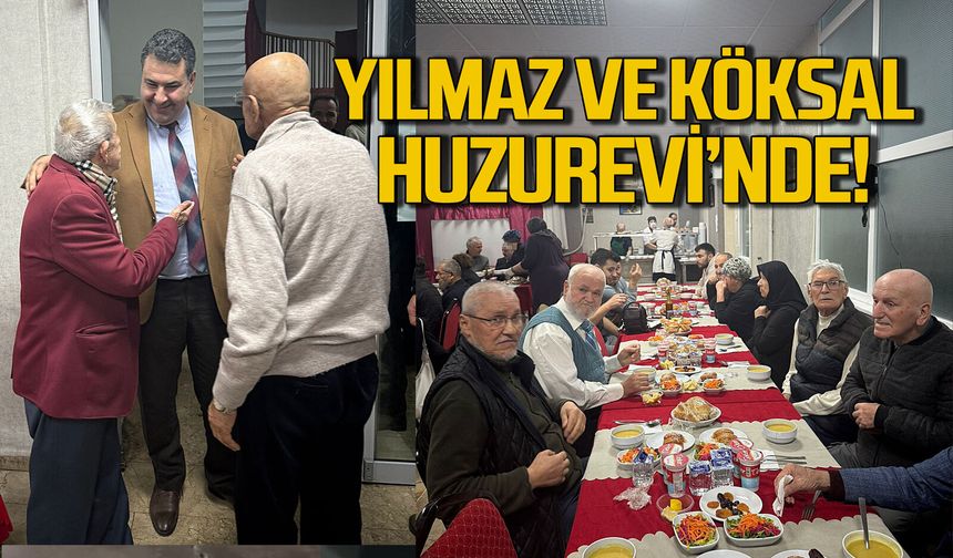 Kaymakamlar Yılmaz ve Köksal huzurevi sakinleriyle iftar açtı