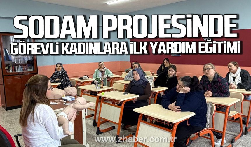 Zonguldak'ta SODAM projesinde kadınlara ilk yardım eğitimi verildi.