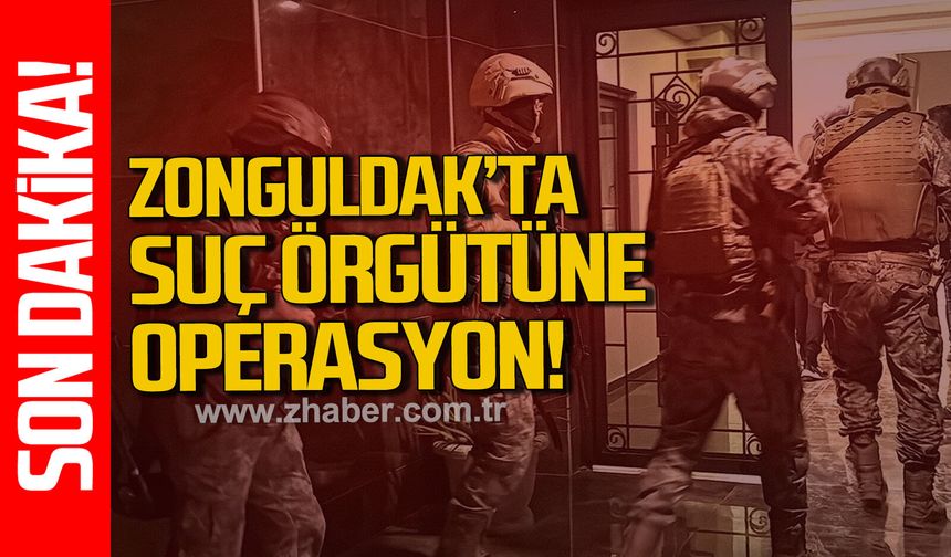 Zonguldak'ta suç örğütüne operasyon