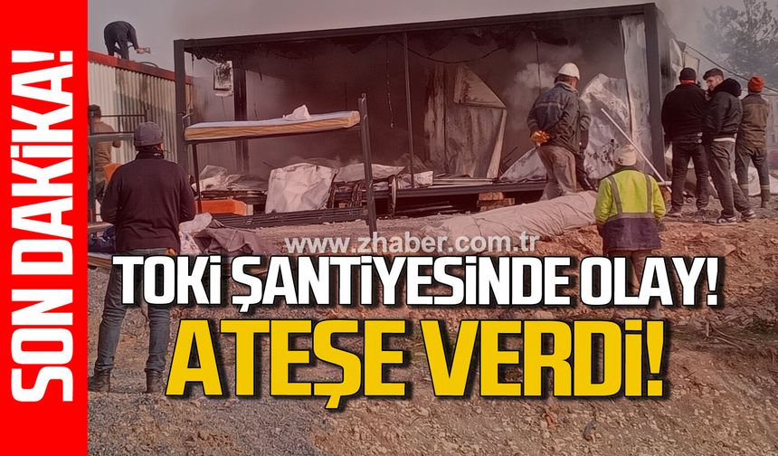 Alaplı TOKİ şantiyesinde konteynır krizi