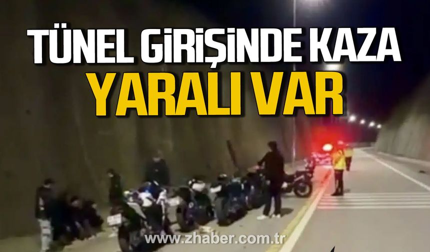 Bartın’da tünel girişinde kaza. Yaralı var.