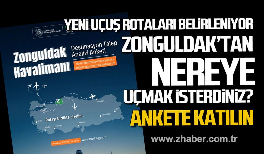Zonguldak Havalimanı’nda yeni uçuş rotaları belirleniyor. Siz nereye uçmak isterdiniz?