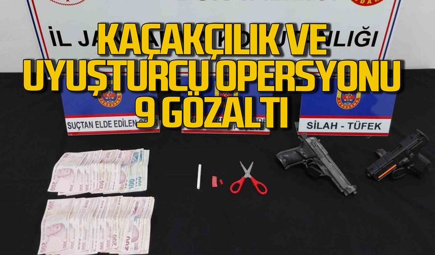 Karabük’te jandarmadan kaçakçılık ve uy*şturucu operasyonu 9 gözaltı