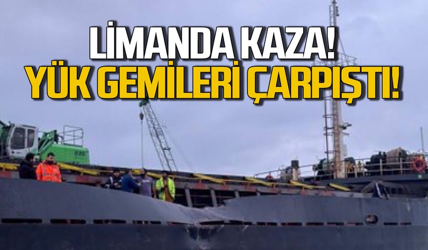 Bartın Limanı'nda kuru yük gemileri çarpıştı