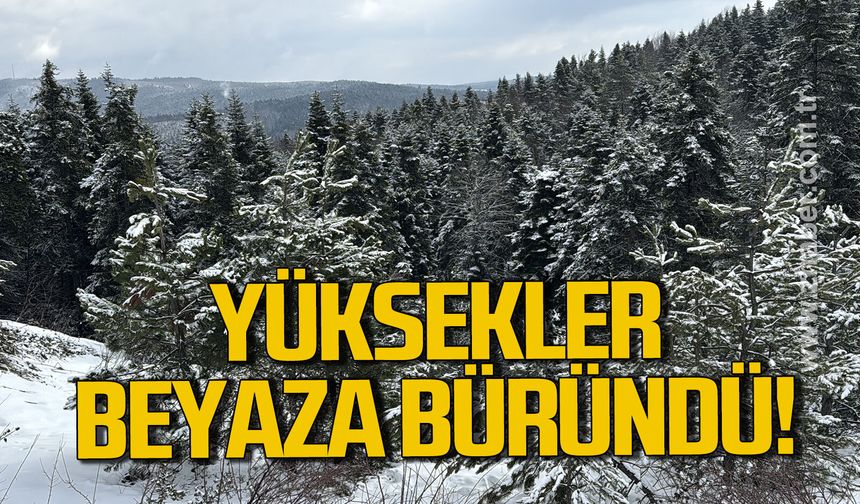 Karabük’ün yüksek kesimlerinde kar etkili oldu