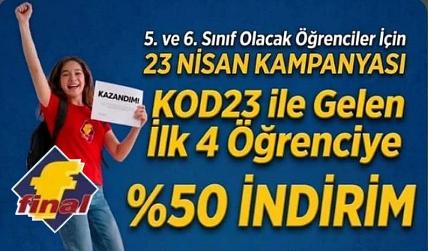 Zonguldak Final Kurs’tan yüzde 50 indirimli 23 Nisan kampanyası