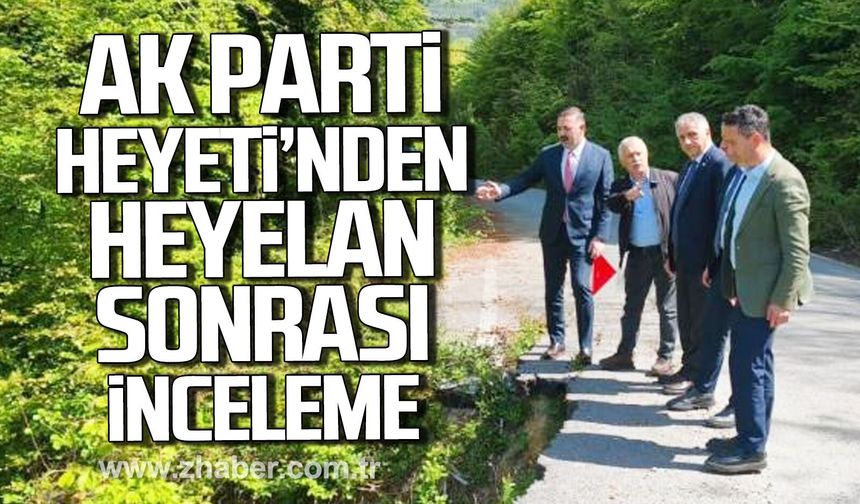 AK Parti heyeti Kardeşler Köyü’nde yaşanan heyelan sonrası bölgede inceleme yaptı.
