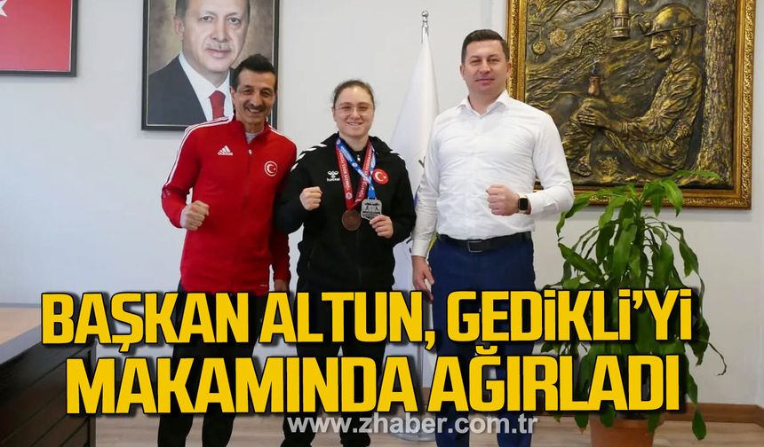 Kamil Altun, milli sporcu Zeynep Gedikli’yi makamında ağırladı
