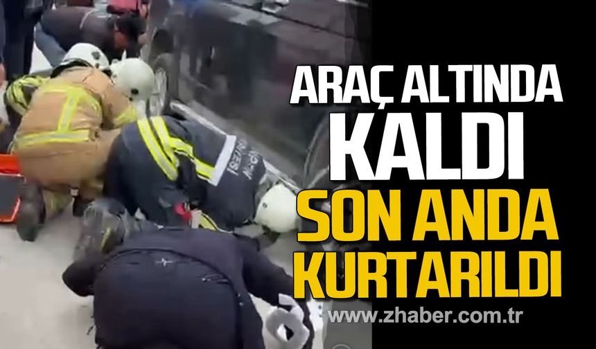 Bartın’da yaşlı kadın araç altında kaldı. Son anda kurtarıldı.