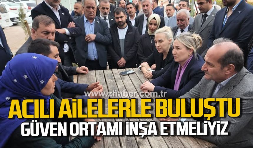 Merve Kır Müftüoğlu acılı ailelerle bir araya geldi.