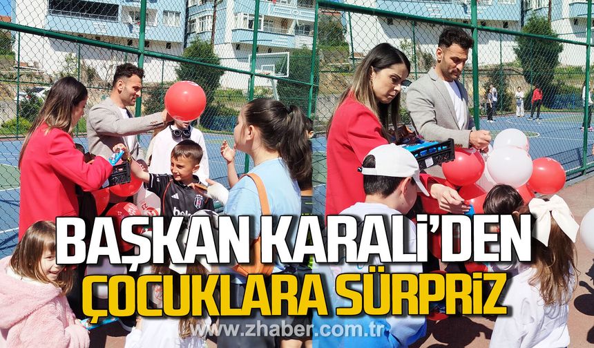 Atakan Karali ve Dilek Karali'den çocuklara sürpriz