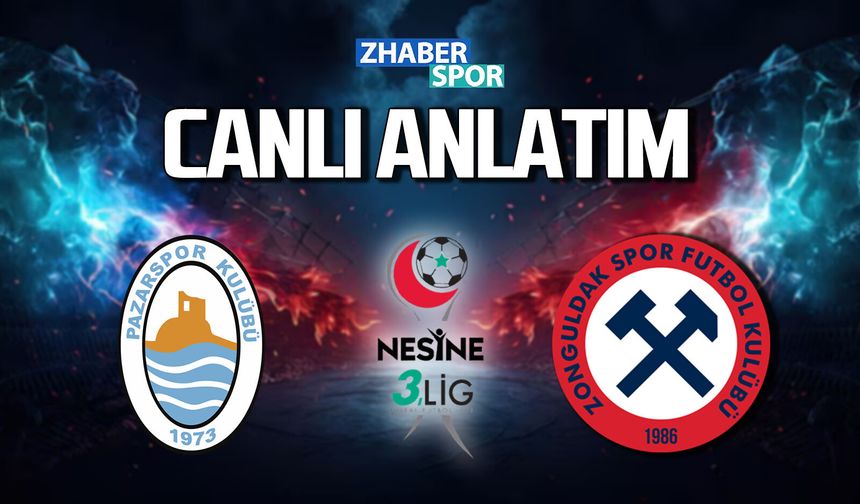 Pazarspor-Zonguldakspor karşılaşması canlı anlatım 05.04.2026